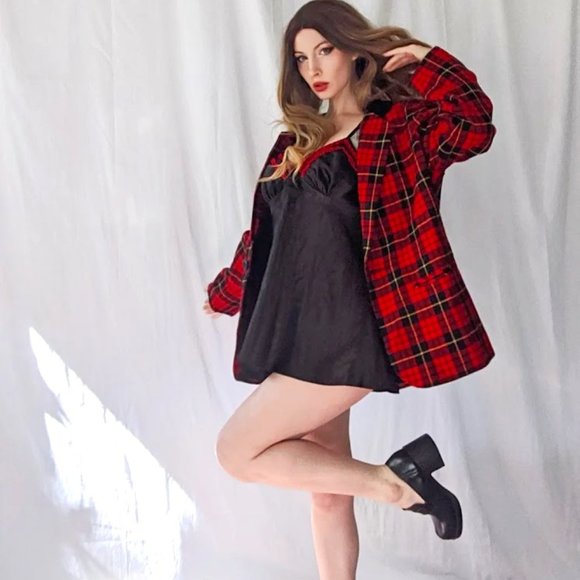 Satans Secretary Collection | Stunning Classic Tartan Womens Size 16 Blazer - Picture 1 of 6